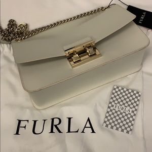 Furla Saffiano off white bag  NEW